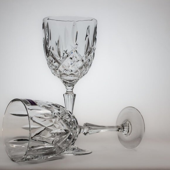 Mikasa Waterford Crystal Goblets | Wine Glasses | Beautiful Glassware for Two - Picture 1 of 8